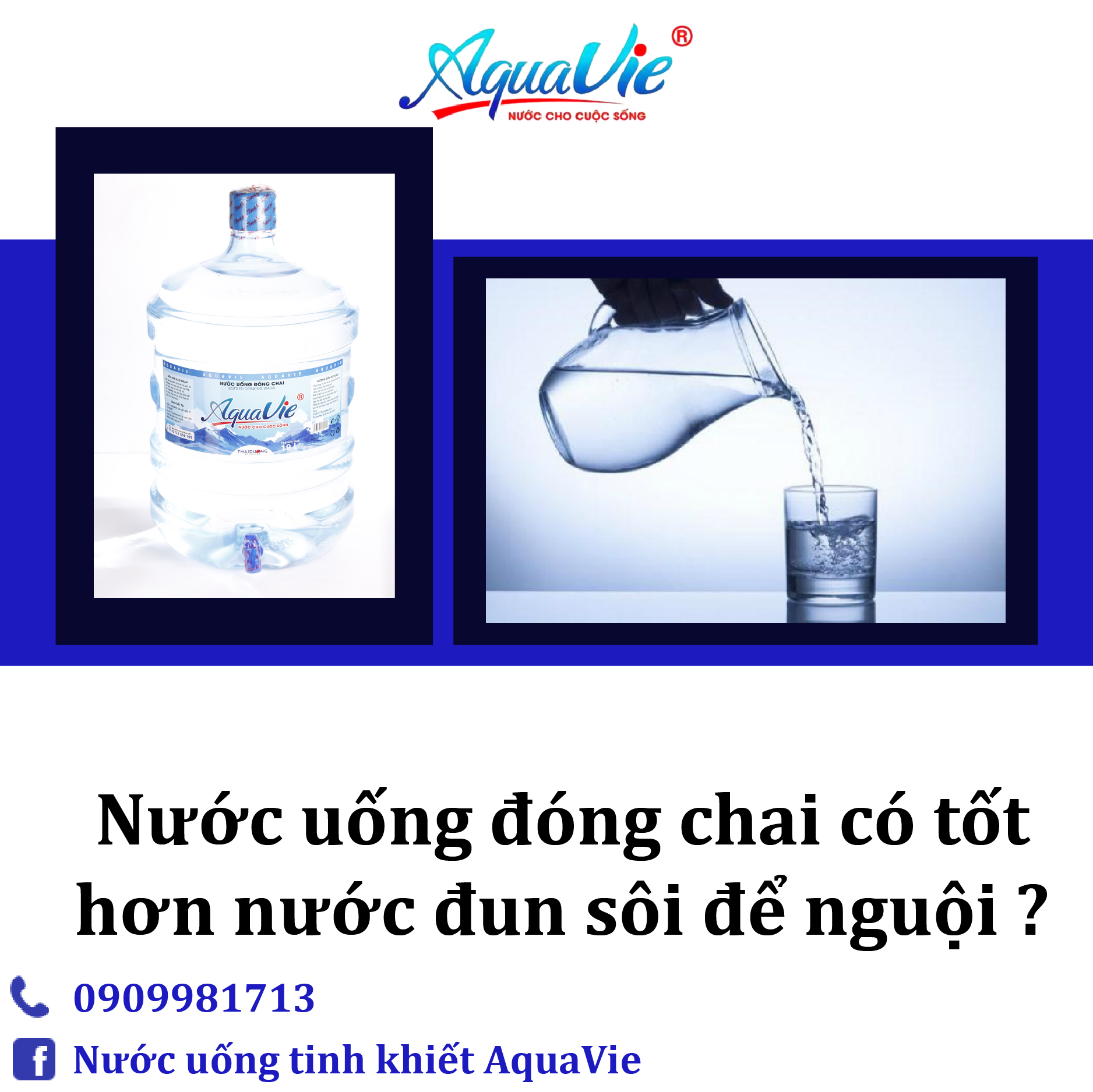 Aquavie nước uống đóng bình 19L không vòi, có vòi tại TPHCM