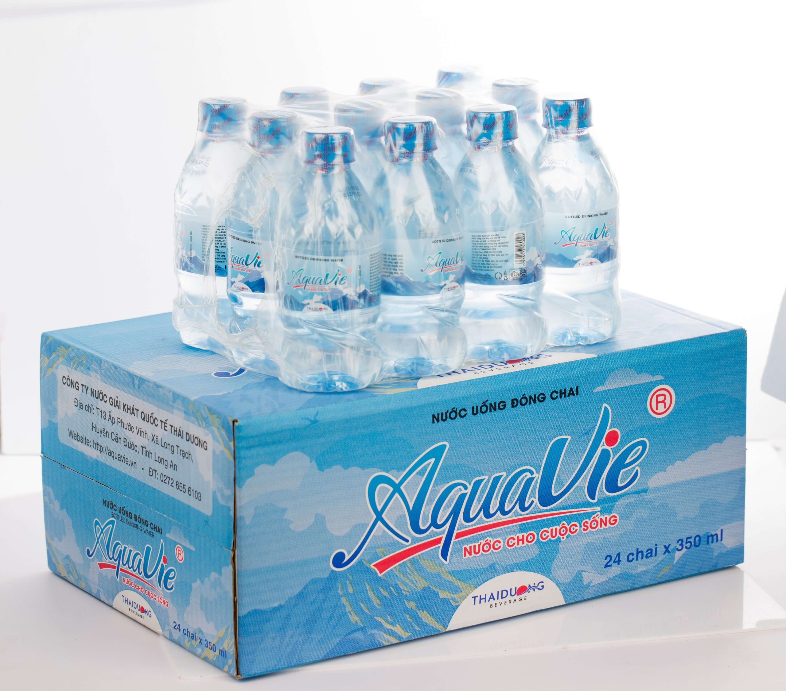 Thùng 24 chai nước tinh khiết Aquavie 500ml – Nước uống tinh khiết